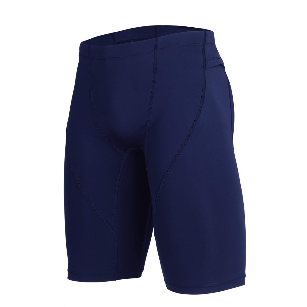 beroy Mens Compression Shorts Training Athletics Workout Tight Sports Base Layer with One Pocket(Navy,XXL)