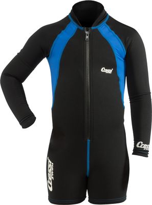Cressi Kids Swimsuit Long Sleeve One Piece Swimsuits, Black/Blue, S