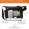Crossbody Messenger Bag for iPad Pro 12.9 inches, Rfid Shoulder Purse w/Water Bottle Holders, 13 inch Laptop Briefcase, Built-in Wallet, Black view 2