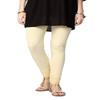 ladyline Extra Long Churidar Leggings Plain Cotton Indian Yoga Workout Pants for Women (2XL-3XL-Cream) view 1