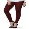 ladyline Extra Long Churidar Leggings Plain Cotton Indian Yoga Workout Pants for Women (2XL-3XL-Maroon) view 1