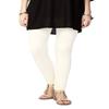 ladyline Extra Long Churidar Leggings Plain Cotton Indian Yoga Workout Pants for Women (2XL-3XL-Off White) view 1