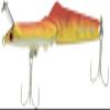 Tacklehouse CSM18 Lure, Steel Minnow, No. 2, Gold Red, Glowberry view 1