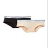 Calvin Klein Girl`s Logo Hipster Briefs 2 Pack (Nude(HC7104)/Black/White, Small) view 1