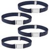 Buyless Fashion Kids Boys Toddler Adjustable Elastic Belt With Magnetic Buckle - 4 Pack - 5100-Navy view 1
