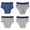Buyless Fashion Boys Brief in Assorted Colors Soft Cotton Underwear 4 Pack - BS18-BC-1-2