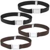 Buyless Fashion Kids Boys Toddler Adjustable Elastic Belt With Magnetic Buckle - 4 Pack - 5100-BLK/BRW view 1