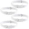 Buyless Fashion Kids Boys Toddler Adjustable Elastic Belt With Magnetic Buckle - 4 Pack - 5100-White view 1