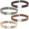Buyless Fashion Kids Boys Toddler Adjustable Elastic Belt With Magnetic Buckle - 4 Pack - 5100-BRW/CML/CHR/TAN view 1