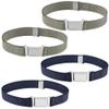 Buyless Fashion Kids Boys Toddler Adjustable Elastic Belt With Magnetic Buckle - 4 Pack - 5100-CHR/NVY view 1