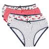 Buyless Fashion Girls Panties Assorted Colors Soft Cotton Brief Underwear 4 Pack - BS18-GC-1-2 Red/Navy view 1