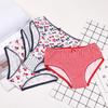 Buyless Fashion Girls Panties Assorted Colors Soft Cotton Brief Underwear 4 Pack - BS18-GC-1-2 Red/Navy view 4