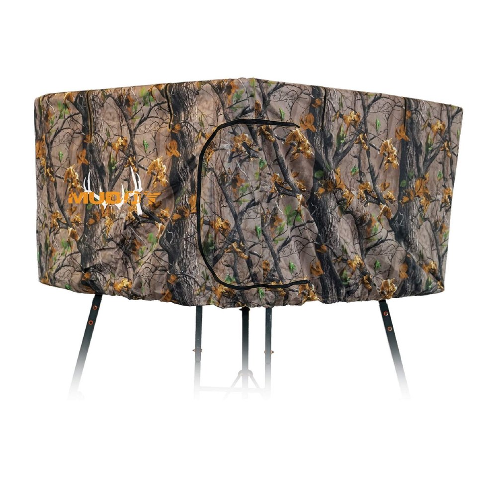 Muddy Quad Blind Kit Hunting Gear, Hunting Accessory with 360 Coverage & Zipper Entrance, Epic Camo