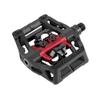 XPEDO GFX Neo Clipless Bicycling Pedals | Nylon Body, Cromoly Spindle, 3 Sealed Bearings, 16 Co-Molded Pins, 6 Float | MTB Trail/Enduro | Black/Red view 2