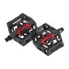 XPEDO GFX Neo Clipless Bicycling Pedals | Nylon Body, Cromoly Spindle, 3 Sealed Bearings, 16 Co-Molded Pins, 6 Float | MTB Trail/Enduro | Black/Red view 4