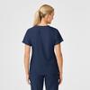 Wink Scrubs for Women, W123, Stylized Vneck Tops with 5 Pockets Navy view 4
