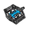 XPEDO GFX Neo Clipless Bicycling Pedals | Nylon Body, Cromoly Spindle, 3 Sealed Bearings, 16 Co-Molded Pins, 6 Float | MTB Trail/Enduro | Black/Blue view 2