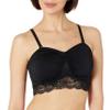 Ahh By Rhonda Shear Women's Seamless Lace Bra with Removable Straps, Black,Medium view 1