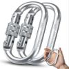 25kN Climbing Carabiner  UIAA CE Rated 5620LB  Heavy Duty Twist Locking Carabiner Clip - Industrial Strength Large Steel Oval Caribeaner - Rock Climbing Caribeener Clips for Rigging, Ropes view 1