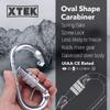 25kN Climbing Carabiner  UIAA CE Rated 5620LB  Heavy Duty Twist Locking Carabiner Clip - Industrial Strength Large Steel Oval Caribeaner - Rock Climbing Caribeener Clips for Rigging, Ropes view 2