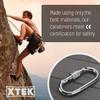 25kN Climbing Carabiner  UIAA CE Rated 5620LB  Heavy Duty Twist Locking Carabiner Clip - Industrial Strength Large Steel Oval Caribeaner - Rock Climbing Caribeener Clips for Rigging, Ropes view 3