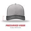 Richardson Unisex 172 Trucker Pulse Sportmesh R-Flex Baseball Cap, Tri Grey/White/Black, Large/X-Large view 2