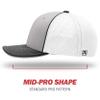 Richardson Unisex 172 Trucker Pulse Sportmesh R-Flex Baseball Cap, Tri Grey/White/Black, Large/X-Large view 3