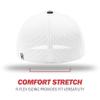 Richardson Unisex 172 Trucker Pulse Sportmesh R-Flex Baseball Cap, Tri Grey/White/Black, Large/X-Large view 4