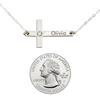 AJ's Collection Personalized Cross Necklace With Birthstone Setting. Upto 9 Characters. Choice of 925 Chain. Gifts for Her view 2