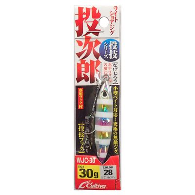 Owner WJC-30 Metal Jig, Toujiro 30, No.31994, 28, Zebra Candy