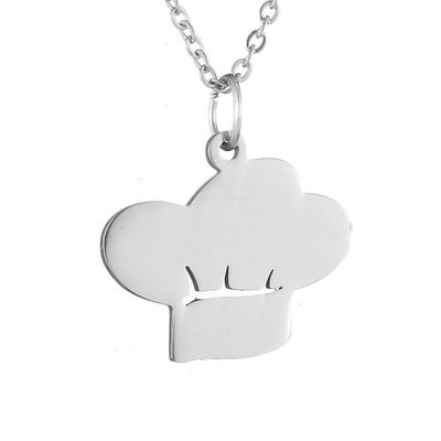 AOCHEE Chef Hat Shaped Pendant Necklace Cooking Symbol Jewelry