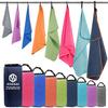 HOEAAS 2 Pack Microfiber Camping Towels, Quick Dry Towel, Super Absorbent Ultra Compact Travel Towel Soft Lightweight Sports Towel for Sweat Fast Drying Towels for Pool,Gym,Hiking,Backpacking,Fitness view 1