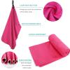 HOEAAS 2 Pack Microfiber Camping Towels, Quick Dry Towel, Super Absorbent Ultra Compact Travel Towel Soft Lightweight Sports Towel for Sweat Fast Drying Towels for Pool,Gym,Hiking,Backpacking,Fitness view 4