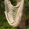 Thxbye Hammock Net Chair - Cotton Rope Cradle Chair with Wood Stretcher for Yard, Bedroom, Porch, Beach, Indoor, Outdoor Capable of 330lbs view 2