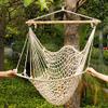 Thxbye Hammock Net Chair - Cotton Rope Cradle Chair with Wood Stretcher for Yard, Bedroom, Porch, Beach, Indoor, Outdoor Capable of 330lbs view 3
