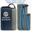 HOEAAS 2 Pack Microfiber Camping Towels, Quick Dry Towel, Super Absorbent Ultra Compact Travel Towel Soft Lightweight Sports Towel for Sweat Fast Drying Towels for Pool,Gym,Hiking,Backpacking,Fitness view 2