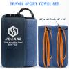 HOEAAS 2 Pack Microfiber Camping Towels, Quick Dry Towel, Super Absorbent Ultra Compact Travel Towel Soft Lightweight Sports Towel for Sweat Fast Drying Towels for Pool,Gym,Hiking,Backpacking,Fitness view 2