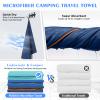 HOEAAS 2 Pack Microfiber Camping Towels, Quick Dry Towel, Super Absorbent Ultra Compact Travel Towel Soft Lightweight Sports Towel for Sweat Fast Drying Towels for Pool,Gym,Hiking,Backpacking,Fitness view 4