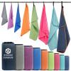 HOEAAS 2 Pack Microfiber Camping Towels, Quick Dry Towel, Super Absorbent Ultra Compact Travel Towel Soft Lightweight Sports Towel for Sweat Fast Drying Towels for Pool,Gym,Hiking,Backpacking,Fitness view 1