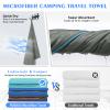 HOEAAS 2 Pack Microfiber Camping Towels, Quick Dry Towel, Super Absorbent Ultra Compact Travel Towel Soft Lightweight Sports Towel for Sweat Fast Drying Towels for Pool,Gym,Hiking,Backpacking,Fitness view 4