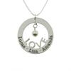 AJ's Collection Personalized LOVE Washer Shiny Sterling Silver Necklace. Customize a Shiny Washer Charm. Choice of Sterling Silver Chain. Gift For Her and All Occasions view 1