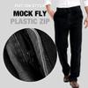 IDEALSANXUN Mens Elastic Waist Denim Solid Casual Pants (Black, 36x32) view 4