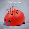 Tourdarson Skateboard Helmet Impact Resistance Ventilation for Youth & Adults (Red,Large) view 2