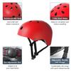 Tourdarson Skateboard Helmet Impact Resistance Ventilation for Youth & Adults (Red,Large) view 3