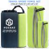 HOEAAS 2 Pack Microfiber Camping Towels, Quick Dry Towel, Super Absorbent Ultra Compact Travel Towel Soft Lightweight Sports Towel for Sweat Fast Drying Towels for Pool,Gym,Hiking,Backpacking,Fitness view 2