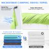 HOEAAS 2 Pack Microfiber Camping Towels, Quick Dry Towel, Super Absorbent Ultra Compact Travel Towel Soft Lightweight Sports Towel for Sweat Fast Drying Towels for Pool,Gym,Hiking,Backpacking,Fitness view 4
