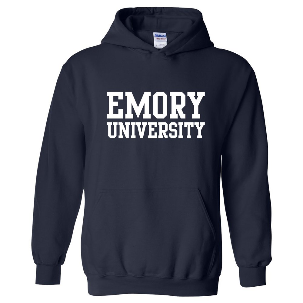 UGP Campus Apparel AH01 - Emory Eagles Basic Block Hoodie - 2X-Large - Navy