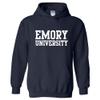 UGP Campus Apparel AH01 - Emory Eagles Basic Block Hoodie - 2X-Large - Navy view 1
