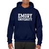UGP Campus Apparel AH01 - Emory Eagles Basic Block Hoodie - 2X-Large - Navy view 2
