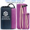 HOEAAS Microfiber Camping Towels, Quick Dry Travel Towel Super Absorbent Compact Soft Lightweight Fast Drying Sports Towel for Sweat for Pool,Gym,Hiking,Backpacking(XXL:72''x32''+24''x12'') view 2